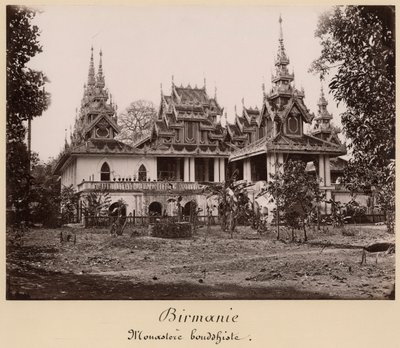 Teik Kyaung Monastery, Isle of Ka Toe, Near Moulmein, Burma, c.1848 by Philip Adolphe Klier